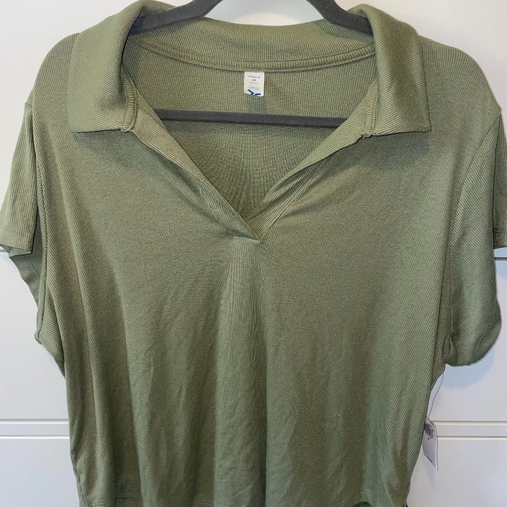 Green Collared Shirt